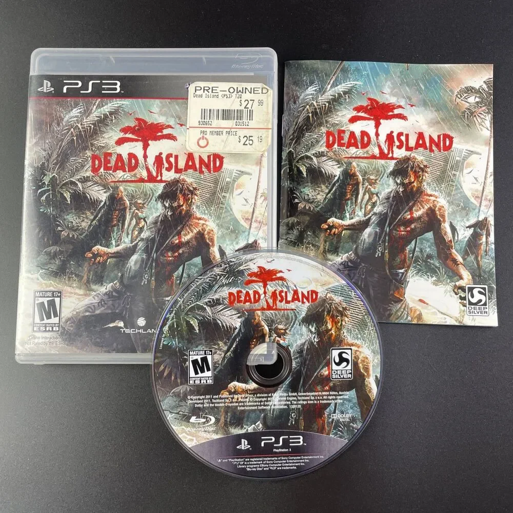 Sony PlayStation 3 Video Games Lot of 4 PS3 Dead Island Madden Rocksmith Masters
